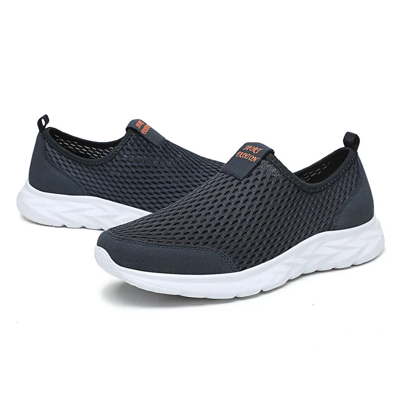 Men's Lightweight Breathable Mesh Sneakers – Casual, Anti-Odor, Summer Running Shoes