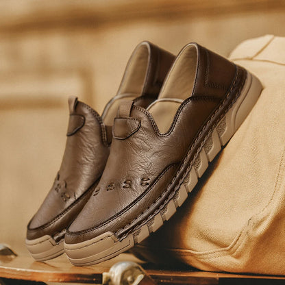 Italy Genuine Leather Luxury Loafers Moccasins – Breathable Slip-On Driving Shoes for Men