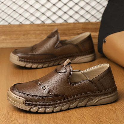 Italy Genuine Leather Luxury Loafers Moccasins – Breathable Slip-On Driving Shoes for Men
