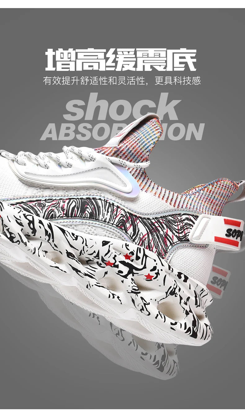Men's Luxury Breathable Sneakers – Lace-Up, Anti-Odor, Casual Trainer Running Shoes