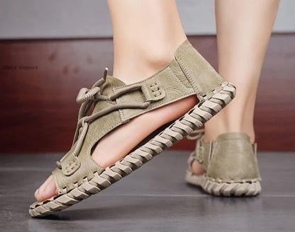 Men's Roman-Style Strappy Gladiator Sandals – Breathable, Open Toe, Casual Summer Footwear