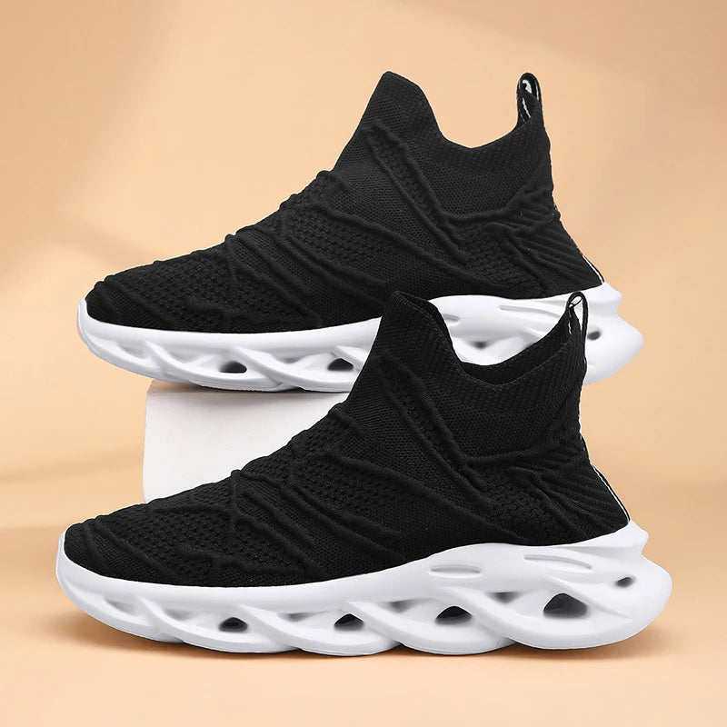 Platform Mesh Socks Blade Slip-On Sport Sneakers – Breathable, Super Lightweight, Unisex Running Shoes