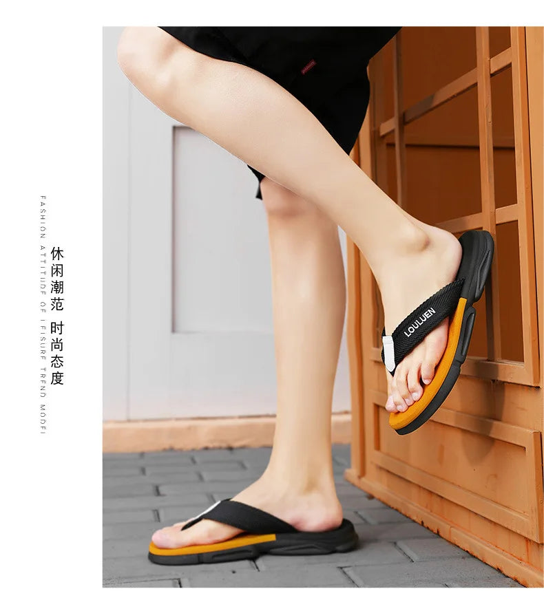 Men's Ankle Wrap Slip-Resistant Beach Slide Sandals – Hollow Out, Lightweight Summer Slippers