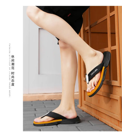 Men's Ankle Wrap Slip-Resistant Beach Slide Sandals – Hollow Out, Lightweight Summer Slippers