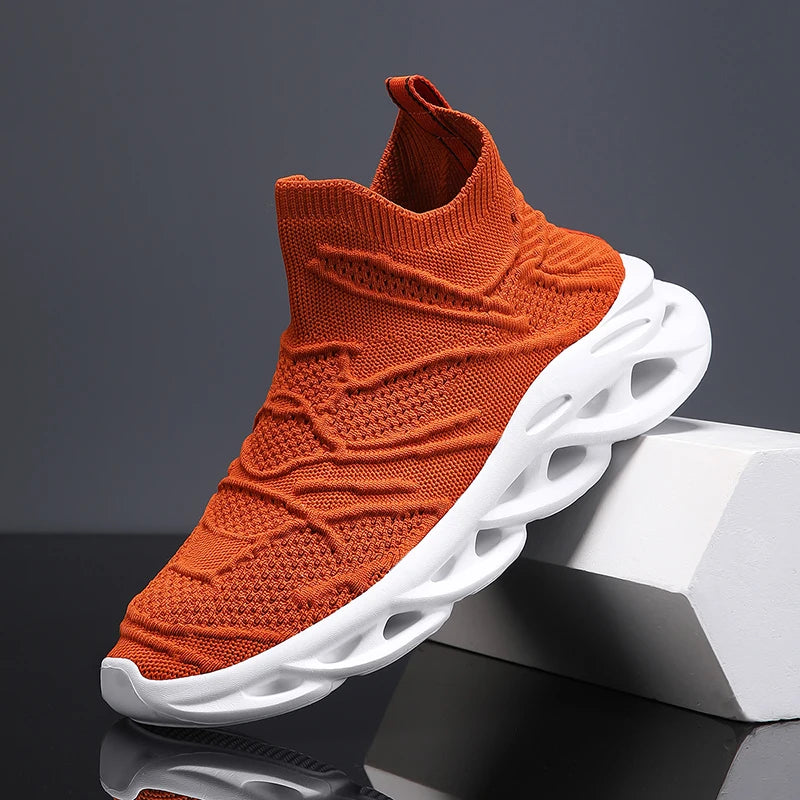Platform Mesh Socks Blade Slip-On Sport Sneakers – Breathable, Super Lightweight, Unisex Running Shoes
