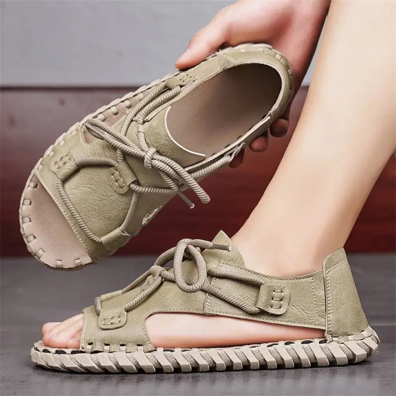 Men's Roman-Style Strappy Gladiator Sandals – Breathable, Open Toe, Casual Summer Footwear
