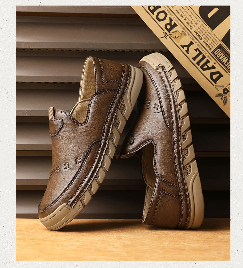 Italy Genuine Leather Luxury Loafers Moccasins – Breathable Slip-On Driving Shoes for Men
