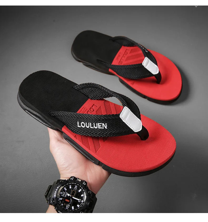 Men's Ankle Wrap Slip-Resistant Beach Slide Sandals – Hollow Out, Lightweight Summer Slippers