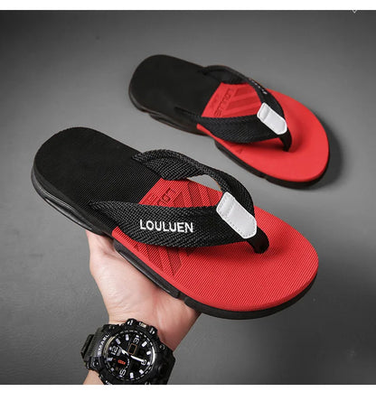 Men's Ankle Wrap Slip-Resistant Beach Slide Sandals – Hollow Out, Lightweight Summer Slippers