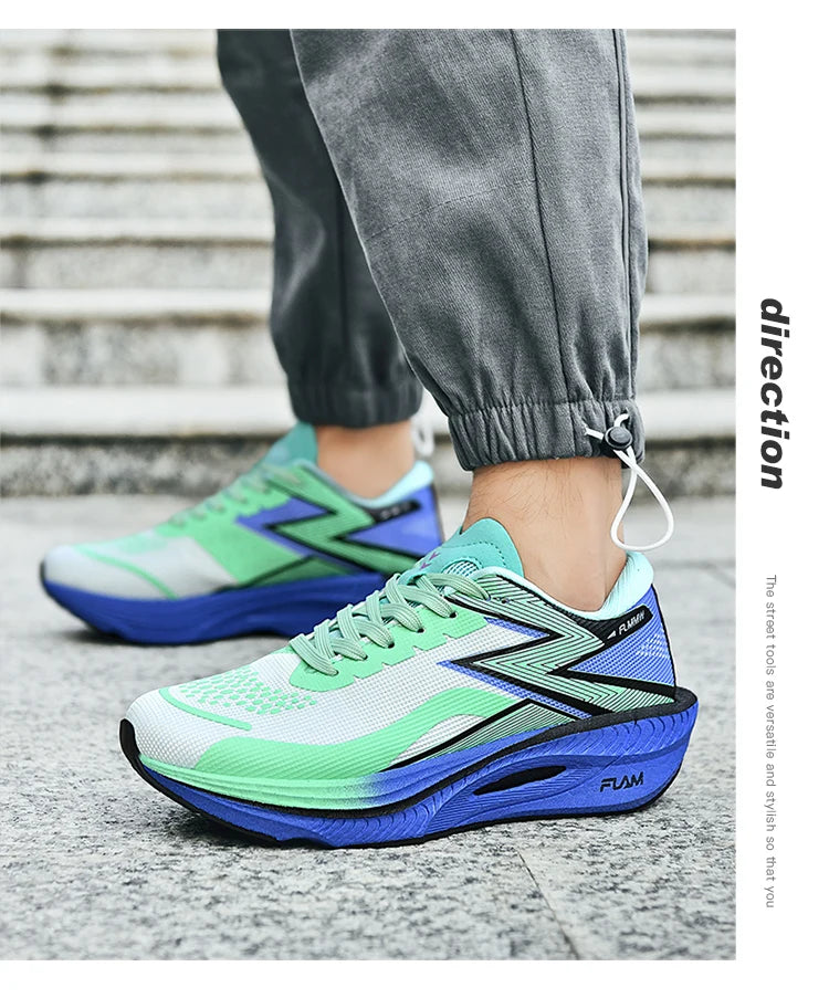 Carbon Board Marathon Running Sneakers – Breathable, Lightweight, Non-Slip Sports Shoes