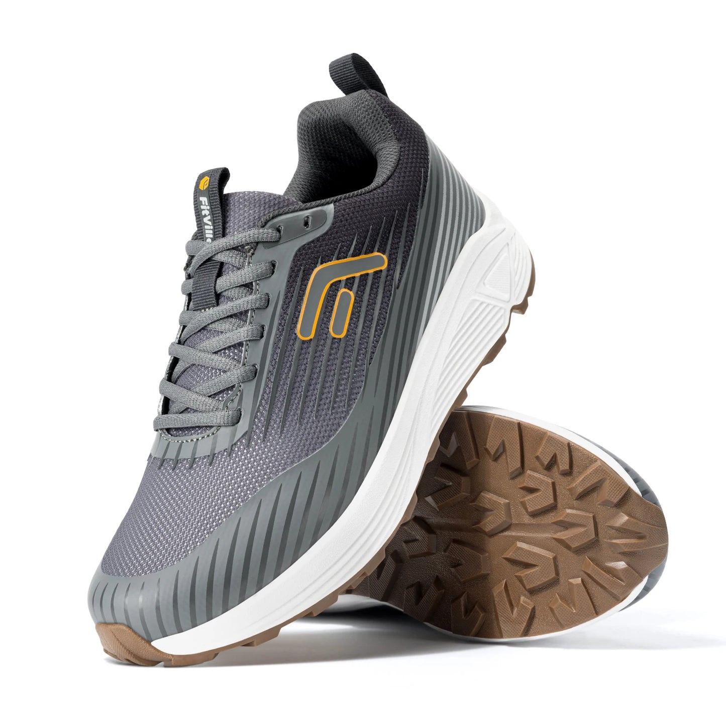 Fitville Trail Wide Running Shoes for Men – Breathable, Soft Cushioning, Foot Pain Relief