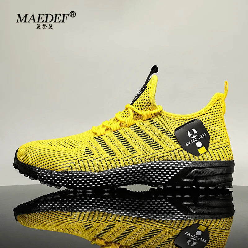 Men's Summer Tennis Lightweight Running Sneakers – Breathable Mesh, Anti-Odor, Massage Insole