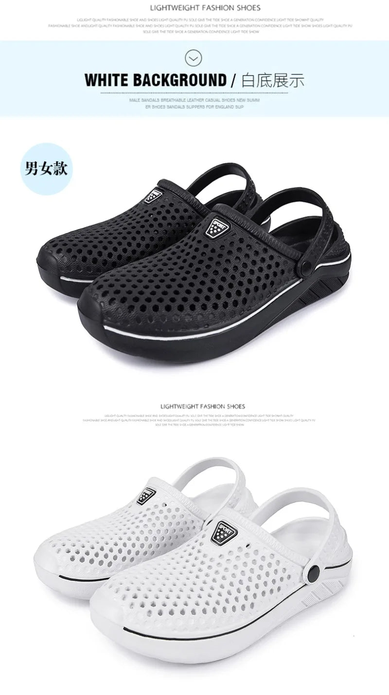 Men's EVA Clog Slippers – Lightweight Beach Garden Shoes, Slip-On Outdoor Sandals