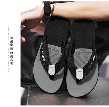 Men's Ankle Wrap Slip-Resistant Beach Slide Sandals – Hollow Out, Lightweight Summer Slippers