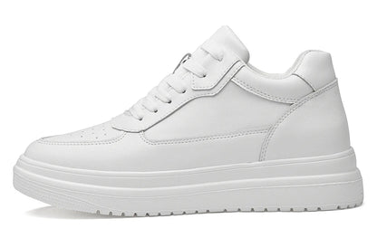 Men's Height Increasing Leather Platform Sneakers – 6/8/10cm Elevator Lace-Up Luxury Shoes