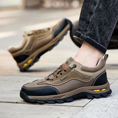 Men's Anti-Piercing Work Safety Boots – Puncture-Proof, Lace-Up, Protective Summer Shoes