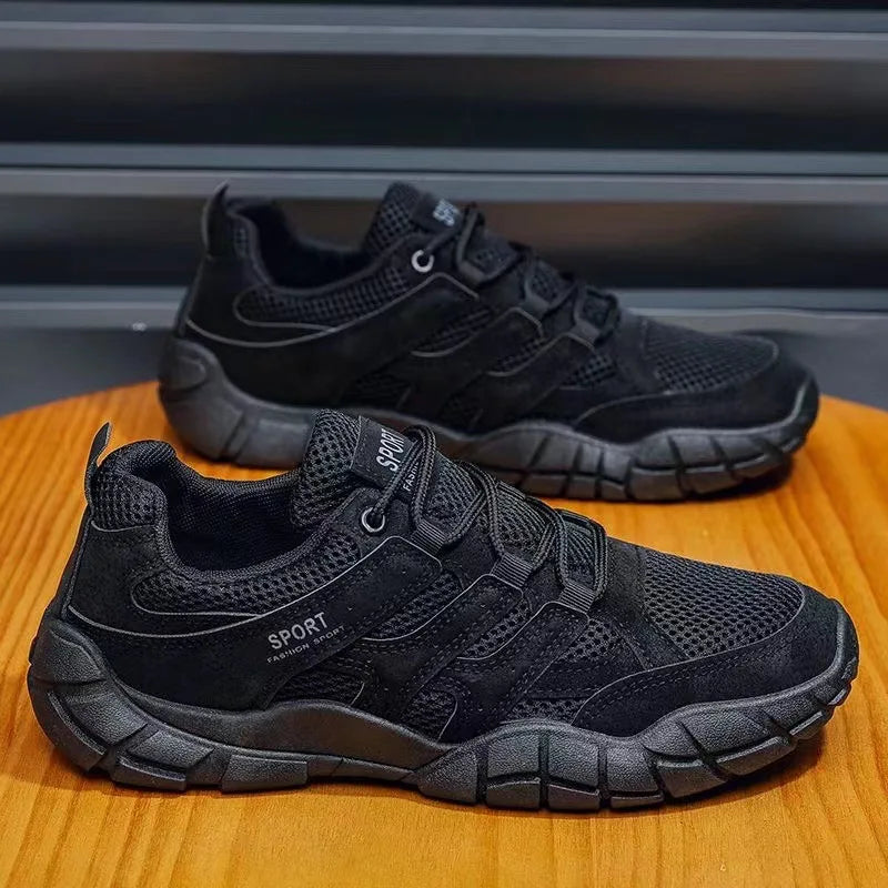 Men's Designer Luxury Running Sneakers – Breathable Mesh, Soft Sole, Non-Slip Outdoor Shoes