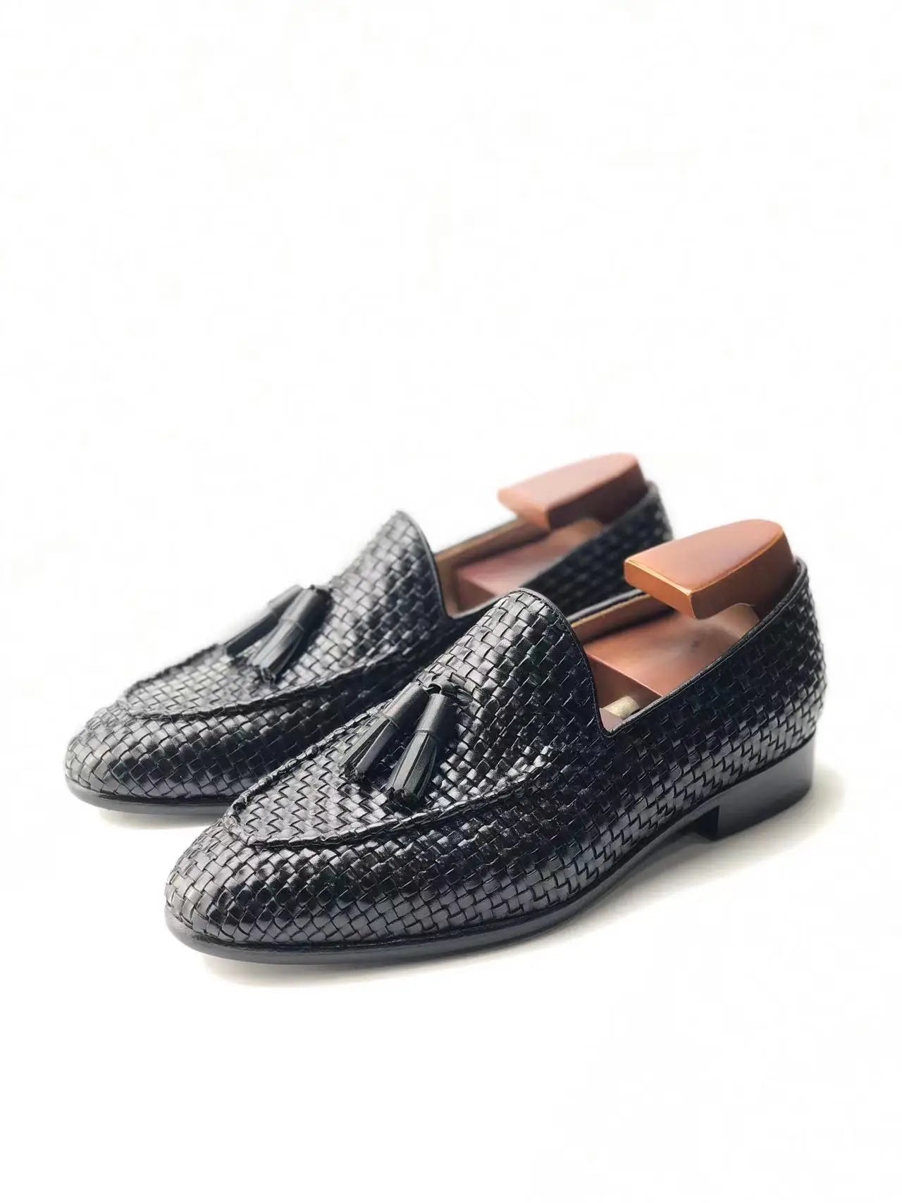 Ci'e ML26 Men's Tassel Weave Genuine Leather Loafers – Classic Slip-On, Custom Color & Size