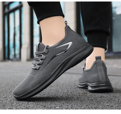 Men's Breathable Mesh Sports Sneakers – Soft Sole, Non-Slip, Lightweight Casual Summer Shoes