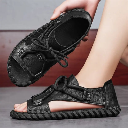 Men's Roman-Style Strappy Gladiator Sandals – Breathable, Open Toe, Casual Summer Footwear