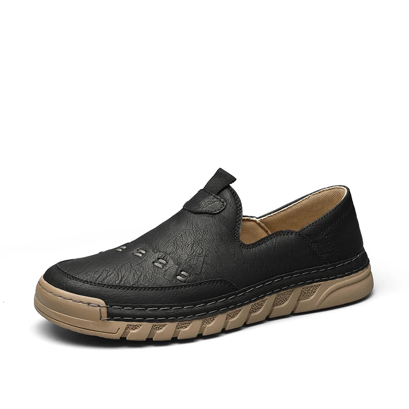 Italy Genuine Leather Luxury Loafers Moccasins – Breathable Slip-On Driving Shoes for Men