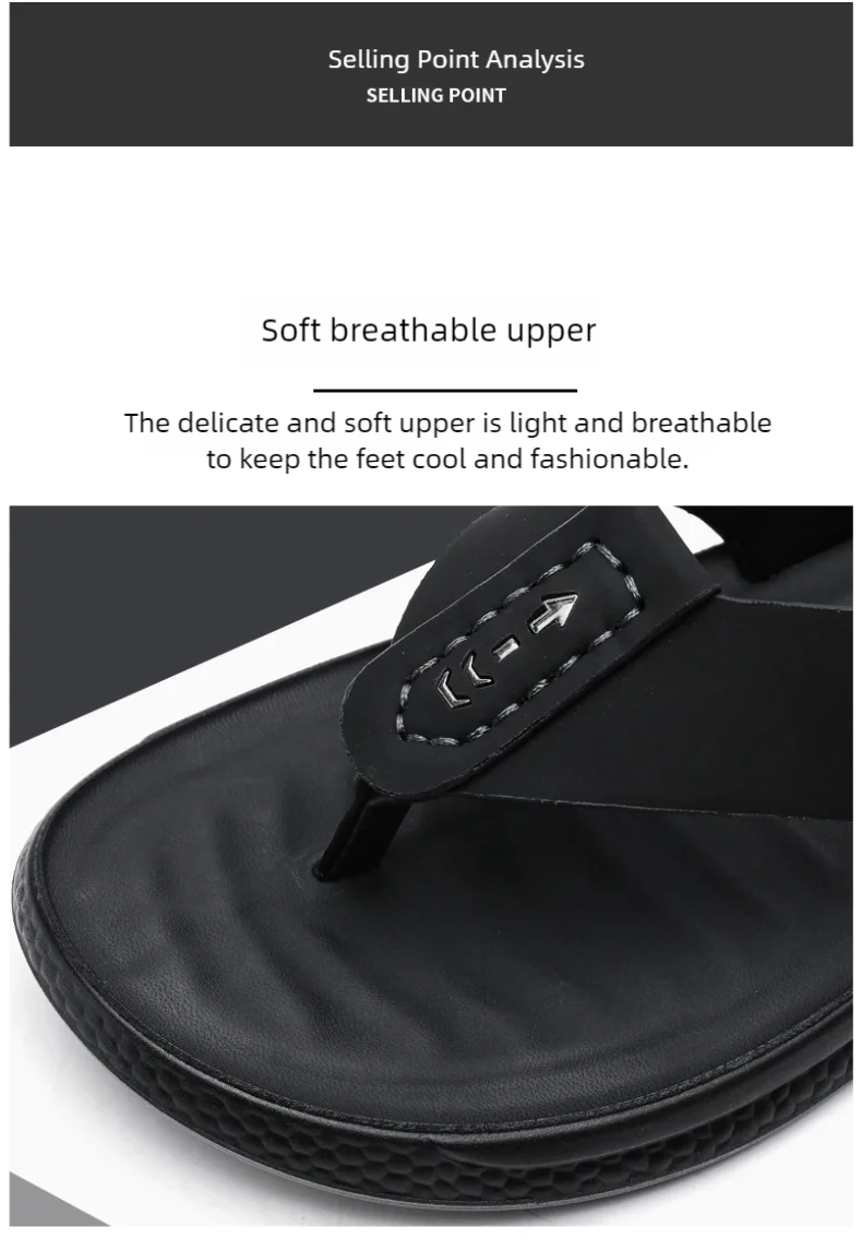Men's Anti-Slip Waterproof Outdoor Flip Flops – Microfiber, Comfort Beach Sandals