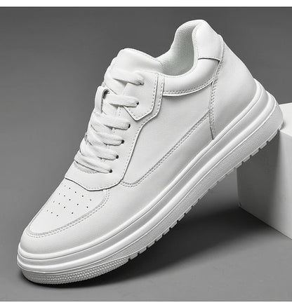 Men's Height Increasing Leather Platform Sneakers – 6/8/10cm Elevator Lace-Up Luxury Shoes