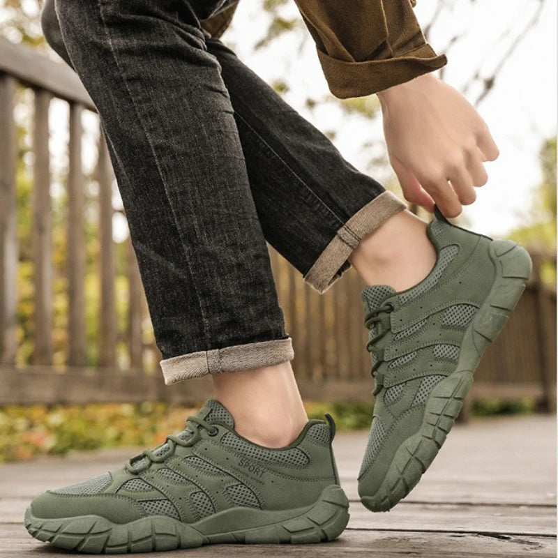 Men's Designer Luxury Running Sneakers – Breathable Mesh, Soft Sole, Non-Slip Outdoor Shoes