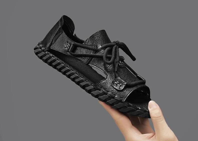 Roman Style Soft Strappy Hollow Open Toe Man Sandals Outdoor Daily Use New Fashion Breathable Summer Sale Arrival Shoes for Men
