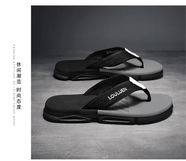 Men's Ankle Wrap Slip-Resistant Beach Slide Sandals – Hollow Out, Lightweight Summer Slippers