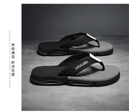 Men's Ankle Wrap Slip-Resistant Beach Slide Sandals – Hollow Out, Lightweight Summer Slippers