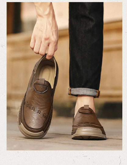 Italy Genuine Leather Luxury Loafers Moccasins – Breathable Slip-On Driving Shoes for Men