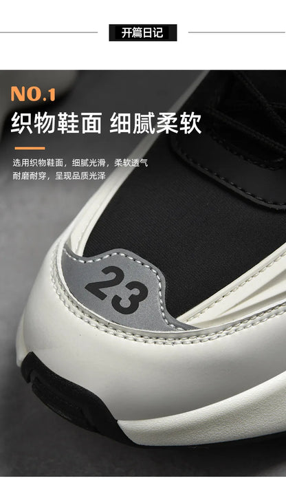 Men's Luxury Breathable Sneakers – Lace-Up, Anti-Odor, Casual Trainer Running Shoes