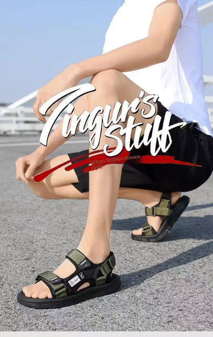 Men's Trendy Sports Beach Sandals – Wear-Resistant, Rivet Detail, Casual Summer Shoes