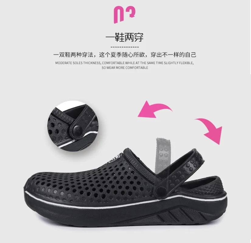 Men's EVA Clog Slippers – Lightweight Beach Garden Shoes, Slip-On Outdoor Sandals