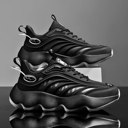 Men's Luxury Breathable Sneakers – Lace-Up, Anti-Odor, Casual Trainer Running Shoes