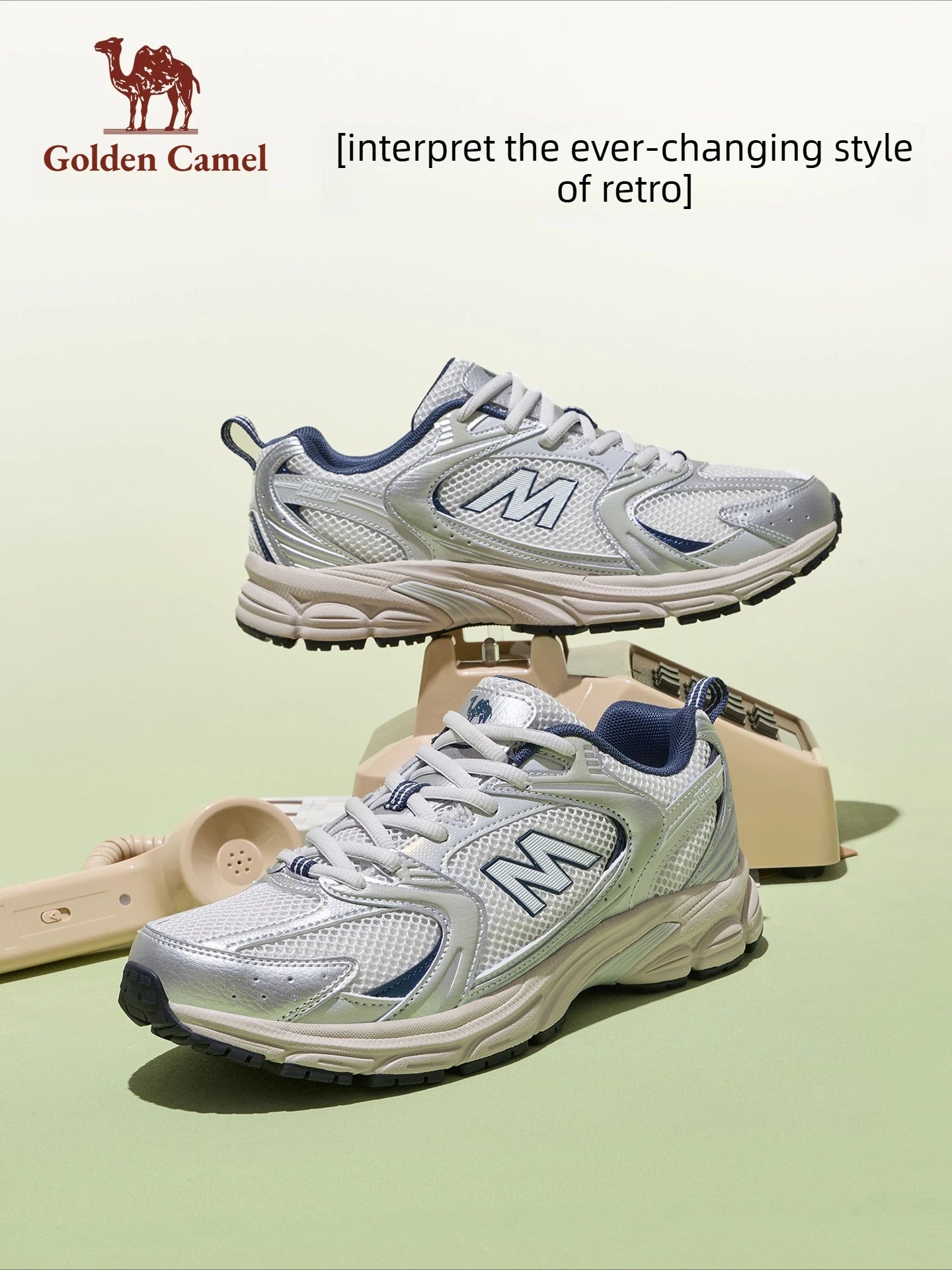 Golden Camel Men's All-Terrain Running Shoes – Cushioned, Breathable, Jogging & Trekking Sneakers