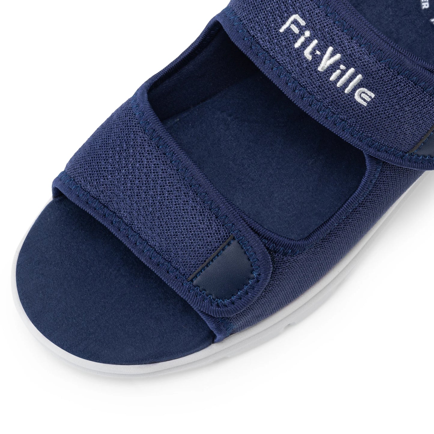FitVille Men's Wide Diabetic Recovery Sandals – Arch Support, Breathable, Adjustable Beach Shoes