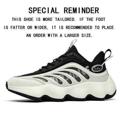 Men's Luxury Breathable Sneakers – Lace-Up, Anti-Odor, Casual Trainer Running Shoes