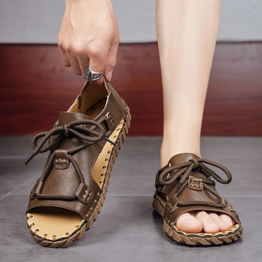 Men's Roman-Style Strappy Gladiator Sandals – Breathable, Open Toe, Casual Summer Footwear