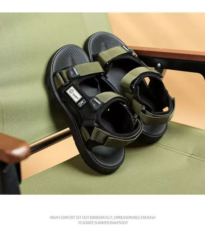 Men's Trendy Sports Beach Sandals – Wear-Resistant, Rivet Detail, Casual Summer Shoes