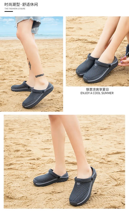 Men's EVA Clog Slippers – Lightweight Beach Garden Shoes, Slip-On Outdoor Sandals