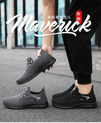 Men's Breathable Mesh Sports Sneakers – Soft Sole, Non-Slip, Lightweight Casual Summer Shoes