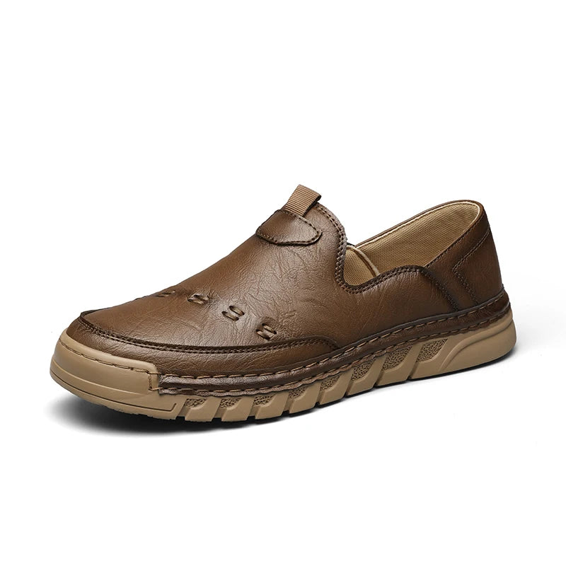 Italy Genuine Leather Luxury Loafers Moccasins – Breathable Slip-On Driving Shoes for Men