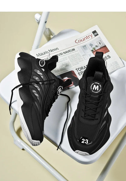 Men's Luxury Breathable Sneakers – Lace-Up, Anti-Odor, Casual Trainer Running Shoes