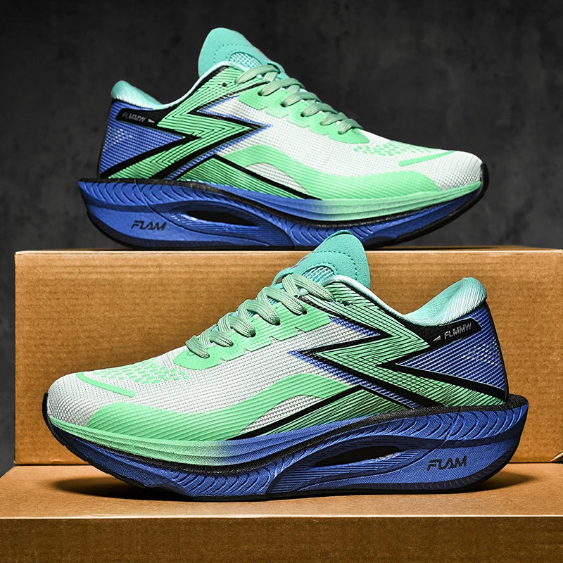 Carbon Board Marathon Running Sneakers – Breathable, Lightweight, Non-Slip Sports Shoes