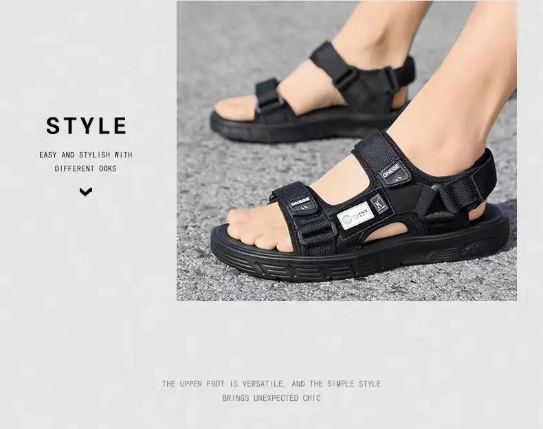 Men's Trendy Sports Beach Sandals – Wear-Resistant, Rivet Detail, Casual Summer Shoes