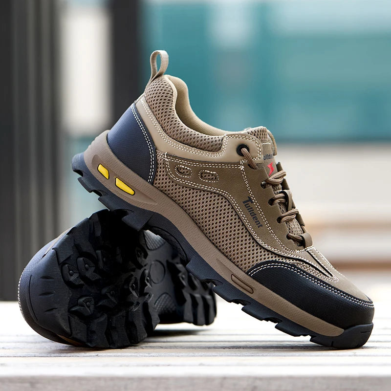 Men's Anti-Piercing Work Safety Boots – Puncture-Proof, Lace-Up, Protective Summer Shoes