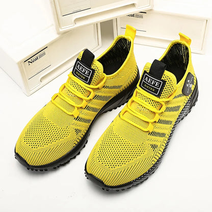 Men's Summer Tennis Lightweight Running Sneakers – Breathable Mesh, Anti-Odor, Massage Insole
