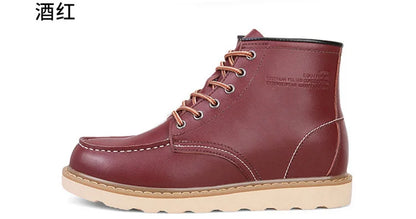 Men's Elevator Hidden Heel Boots – Height Increasing 6CM 8CM 10CM, Microfiber Leather, Warm Lining